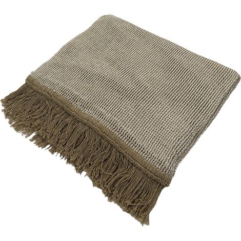 Rideau tamisant à tissage alvéolé Beige 140x240 cm