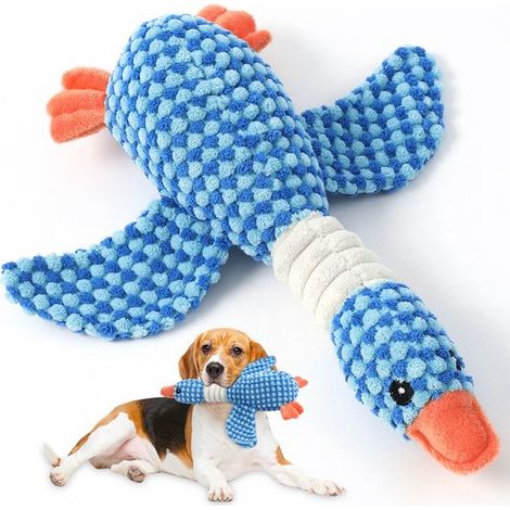 Peluche de ganso para perros - Chirría y cruje - Para cachorros y perros (1/4)