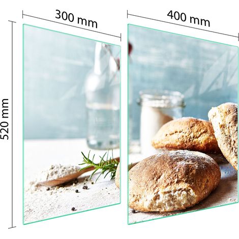 Glasschutzplatte für Herd 70x52 Brot (1/5)
