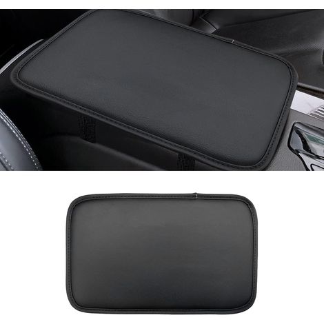 Coussin de console centrale en fibre de carbone, 29 x 19 cm, housse de rangement imperméable pour accoudoir, compatible avec la plupart des voitures, véhicules et SUV.