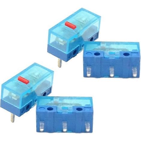 Interrupteur de fin de course momentané à bouton-poussoir pour souris gaming HUANO bleue, 3 broches, 0,74 N (1/4)