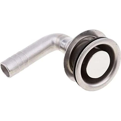 Coude de ventilation 90° en acier inoxydable avec bride, sans accessoires, quincaillerie marine (1/5)