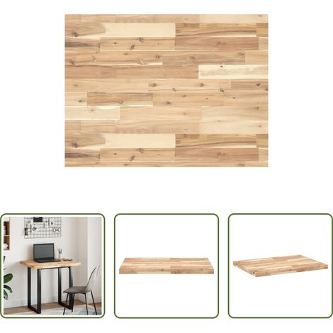 vidaXL Bois d'acacia - Dessus de meuble de salle de bain non traité bois d'acacia (1/5)