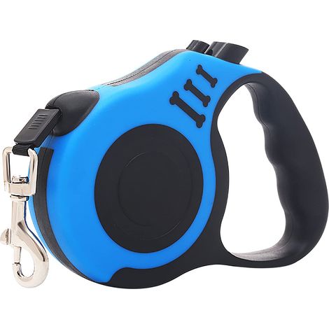 Laisse Rétractable - 5 M - Pour Chiens Jusqu'à 15 Kg - Poignée Ergonomique Antidérapante - Système de Blocage Unilatéral - 1 Pièce (1/5)