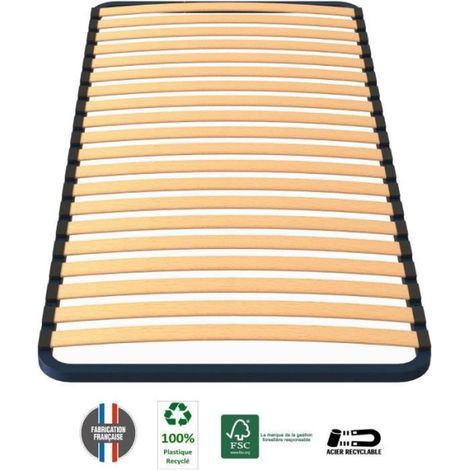 Sommier 90 x 200 - Acier bleu nuit - FINLANDEK Loysa (1/3)