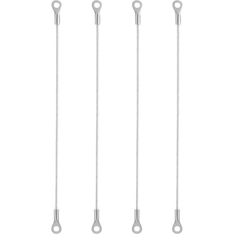 Limiteurs de porte - Armoire - Inox - Câble retenue - Angle - Lot de 4 (1/5)