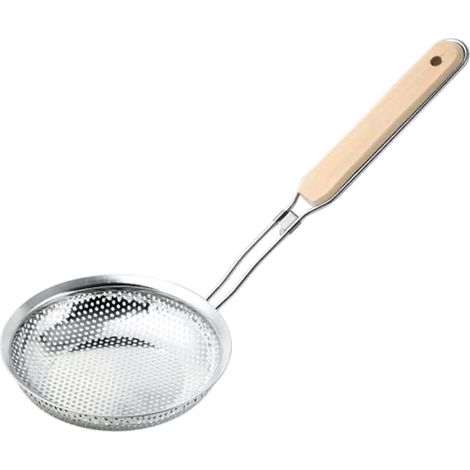 Cuillère passoire, écumoire, ronde en acier inoxydable, louche, maille (1/4)