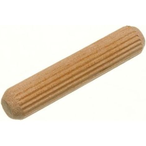 One Stop DIY Lot de 250 chevilles en bois dur cannelées M6 x 40 mm