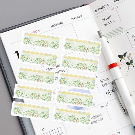 „Ein schöner Tag“ Haustieraufkleber: Romantische Spitzenserie, 10 dekorative Spitzenaufkleber zum Selbermachen für ein Tagebuch, blühende Blumen und Grünpflanzen (1/4)