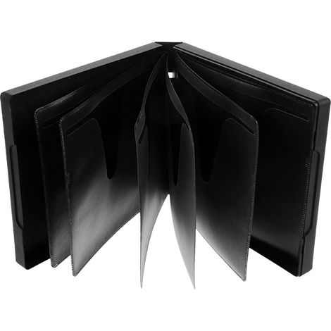 Boîtier Cd/dvd en Acrylique Noir Portable pour Rangement de Disques, Capacité 12 Cds, Voyage Stockage Sécurisé (1/5)