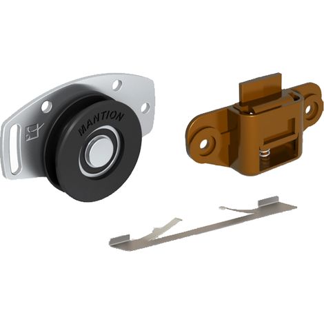 Ferramenta senza binario per porta scorrevole interna a 1 pannello - Capacità 60 kg - MANTION SAS - PICO60 (1/3)