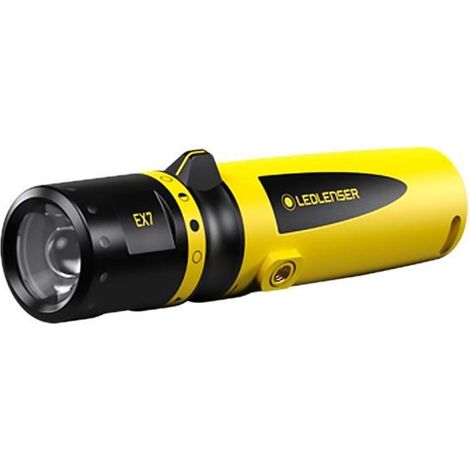 Ledlenser EX7 Robusta Torcia Tascabile LED per l’Officina, Uso con 3 batterie AA, protetta Contro Le esplosioni, Zona Ex 0/20, 200 lm, Impermeabile IP68, Portata Luminosa di 120m, Flashlight (1/2)