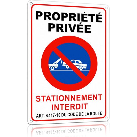 Panneau Stationnement Interdit 30x20cm - Signalétique Privé (1/5)