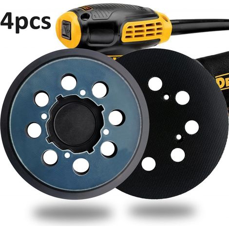 Lot de 4 patins de rechange pour ponceuse DeWalt DWE64233 & N329079 compatibles avec DWE6423/6423K, DWE6421/6421K, DWE6421-B2, DWE6421-B3, DWE6421-BR, 1-BR, 1 DCW210 B (1/4)