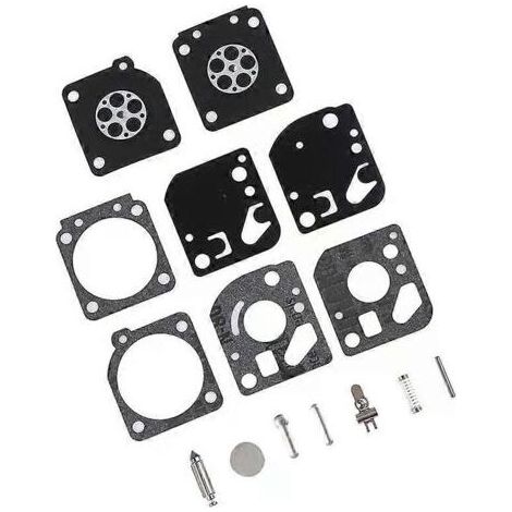 Kit de réparation/reconstruction de carburateur (15 pièces) pour débroussailleuse Ryobi RB-29 26cc et 30cc. Comprend : joint, membrane et joint de carburateur. (1/5)
