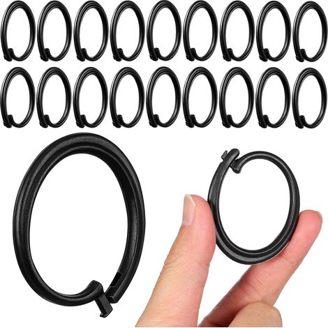 30 ganchos de plástico en forma de C para cortinas, ideales para mallas de sombra y lonas. Accesorios de camping compactos y portátiles. (1/5)