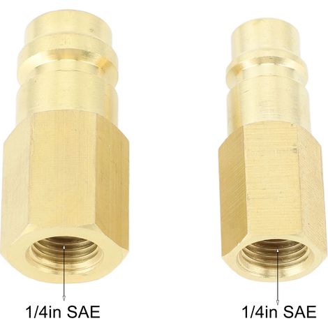 Ortviai Raccord Climatisation R134A en laiton massif – Adaptateur SAE 1/4" pour système frigorifique (1/4)