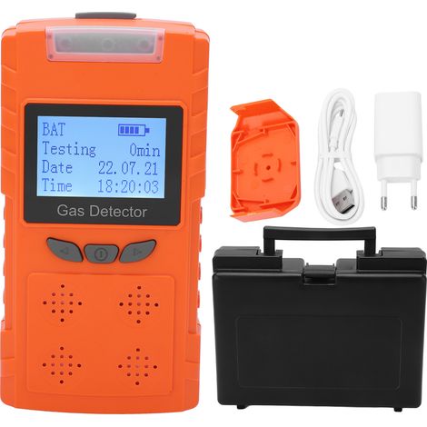 Détecteur de gaz multifonction, boîtier ABS, antipoussière IP65, moniteur de gaz pour raffinerie de pétrole, 100-240V, prise UE (1/5)