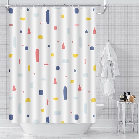 Rideau de douche lavable en machine en polyester antibactérien (1/5)