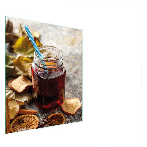 Glasschneidebrett 45x52 Lebensmittel