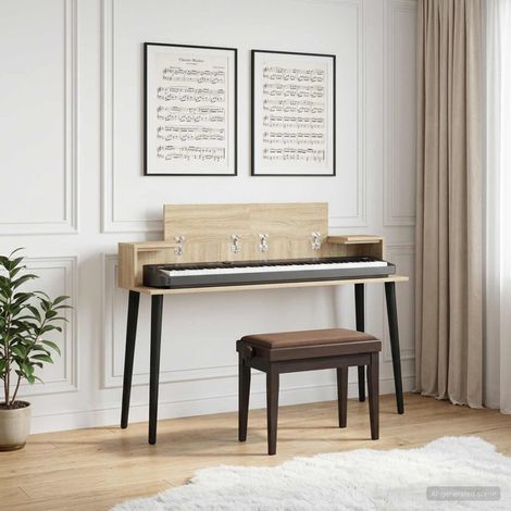 vidaXL Scrivania studio Rovere Sonoma 110 x 36 x 19,5 cm (1/5)