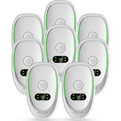 Set da 8 Purificatori d'Aria a Ioni Negativi – Purificatore d'Aria Silenzioso da Presa Contro gli Odori, per Camera da Letto, Ufficio, Cucina, Bagno e Casa (1/5)