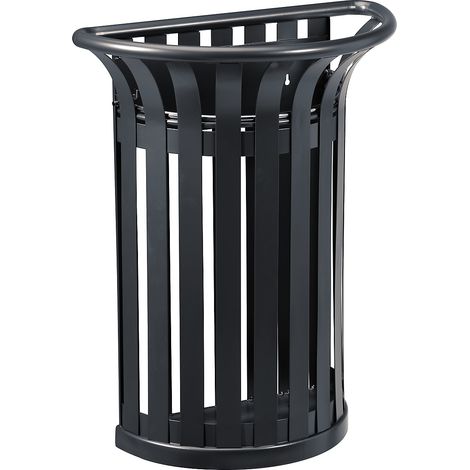 Corbeille murale Tulipe - 35l - anthracite mat - RAL 7016 (1/3)