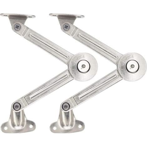 Two sets of soft-close kitchen cabinet door brackets - smooth and controlled opening - any support rod (1/4)