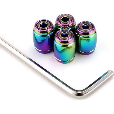 Jantes en alliage de zinc antivol pour pneus de sport, capuchons de valve étanches et antirouille (1/5)