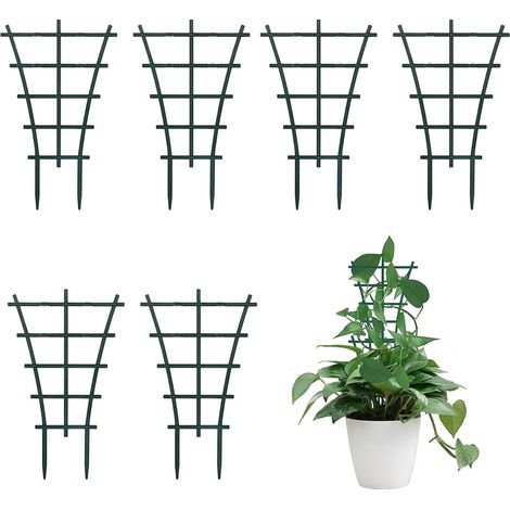 CCYKXA Rankgitter für Kletterpflanzen, 6 Stück Gartenspalier für Pflanzen, Gartenspalier Kletterstützen, Mini-Kletterpflanzenstützen für Kletterpflanzen und Weinreben