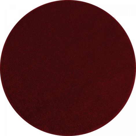 Tapis rond tissé Ø120cm rouge motif uni pour cuisine SOULA (1/3)