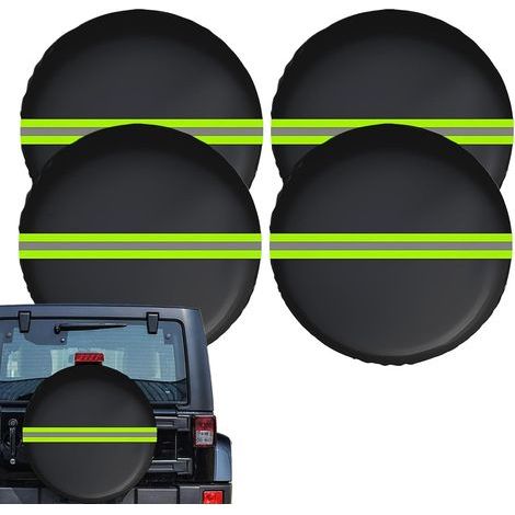 Housse de pneu de voiture pour roue de secours Housse de roue élastique résistante au vent Housse de protection extérieure pour pneus de voiture, pour véhicules camping-cars et camions (1/5)