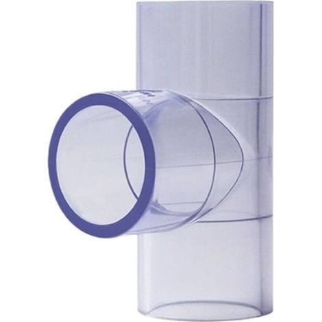 Raccord Té - PVC Transparent - 25 mm - Pour Systèmes Aquarium Plomberie Irrigation - 1 Pièce