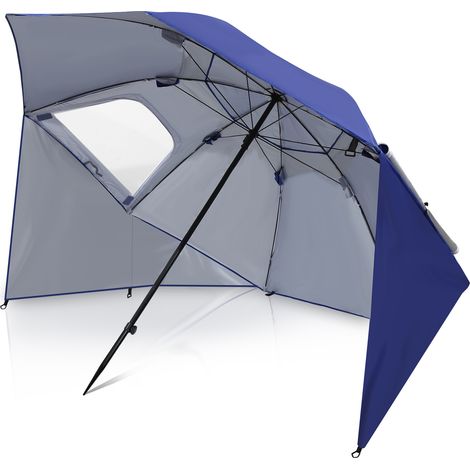 Sonnenschirm Sonnenschutz UV-Schutz UPF 50+ 210cm aus Stahl mit Kippfunktion Strandschirm Balkonschirm Gartenschirm (1/6)