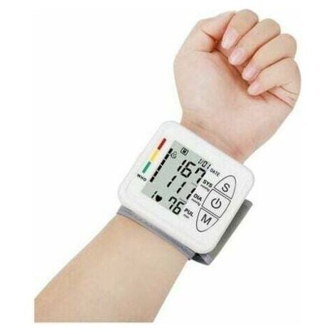 Tensiomètre électronique professionnel pour bras supérieur, tensiomètre intelligent et précis, détection automatique de l'hypertension, de l'arythmie, du pouls, brassard réglable, blanc
