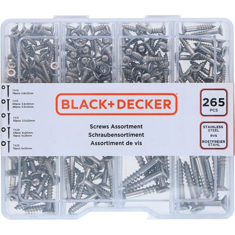 Assortimento di viti Torx 265 pezzi Black+Decker (1/3)