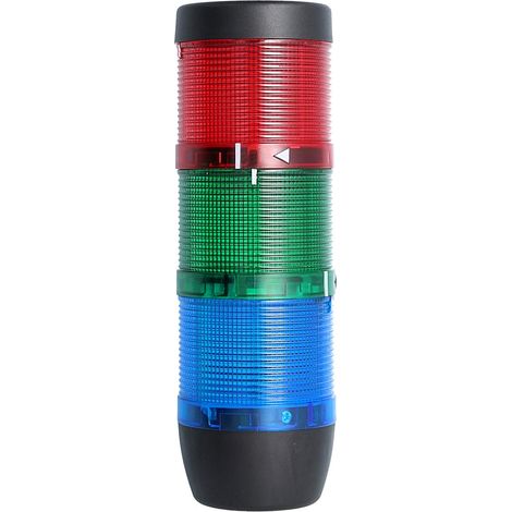 STEX24 Signalsäule blau-grün-rot, 70mm, 24V AC/DC, LED-Dauerlicht SS70-OB3/24 102 MaßeLänge216,0mm, Durchmesser 70,0mm - 1 Stück (1/2)