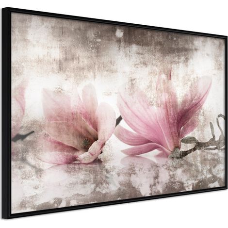 Affiche Murale Encadrée "Picked Magnolias" 30 x 20 cm Noir