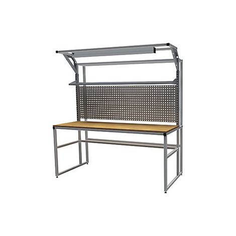 Banco de trabajo workalu® de aluminio con estructura modular  de