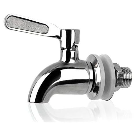 Piece 5/8 inch Glass Beverage Dispenser Tap, Stainless Steel Beverage Dispenser Tap, Beverage Dispenser Tap for Water, Wine, Beer, Juice (1/5)