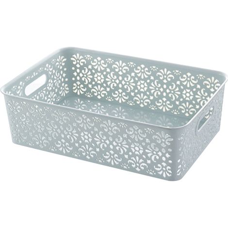 Multifunction Organization Basket Hollow Out Large Capacity Box Storage Bin for Office Desktop