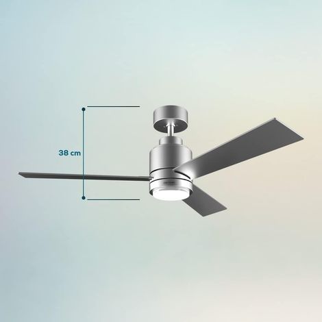 Cecotec Ventilador de Techo con Luz EnergySilence Aero 4850 Style Steel. 30 W, Diámetro 48" con 3 Aspas, Mando a Distancia (1/4)