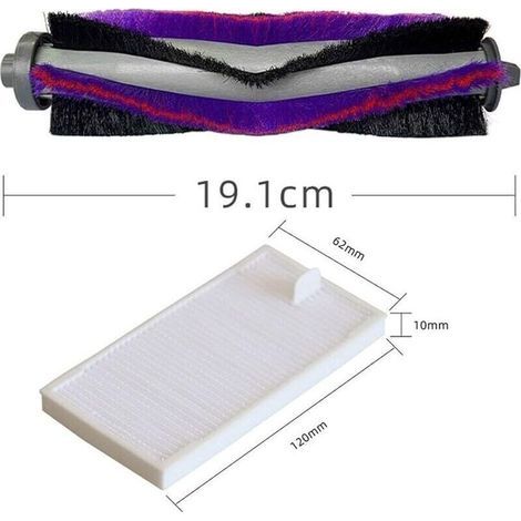 Kit de brosses latérales pour aspirateurs M9 : Excellentes performances de nettoyage, robuste et durable, facile à installer (B) (1/3)