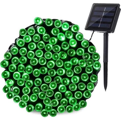 200 LED Guirlande Lumineuse Solaire, 22 m Étanche avec Capteur Crépusculaire, 8 Modes d'Éclairage pour Jardin Terrasse Extérieur