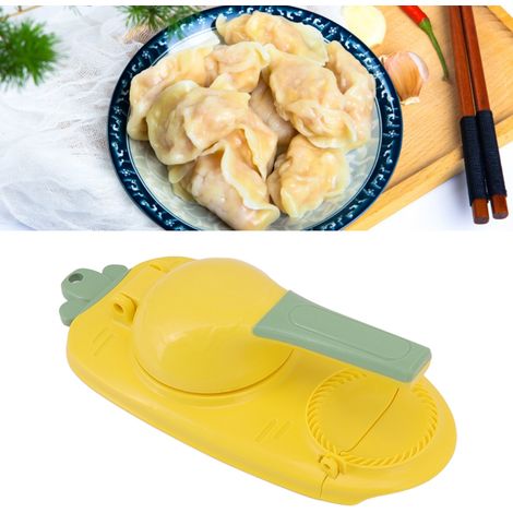 2-in-1 Ravioli-Maker, Küchengerät zur Ravioli-Herstellung, Teigmaschine und Form für hausgemachte Ravioli, Form für chinesische Ravioli und Empanadas, gelbes Küchenzubehör (1/5)
