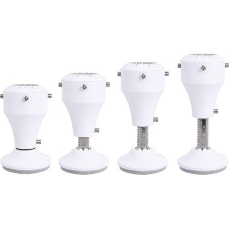 Rehausse de meuble, réglable en hauteur 7-10 cm, blanc (4 pièces) (1/5)