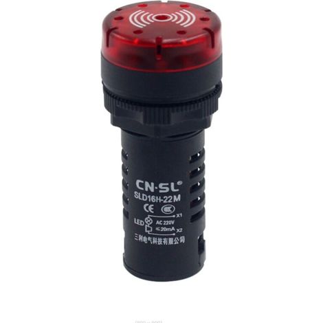 Voyant d'avertissement rouge avec avertisseur sonore AC 380V, sirène clignotante à montage sur panneau de 28mm pour panneau de commande électrique, HVAC, projet de bricolage 1pc (1/3)