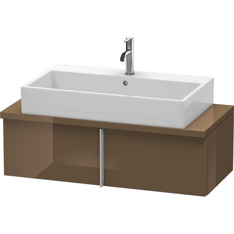 VERO consolle bassa 285x1000x448mm marrone oliva lucido