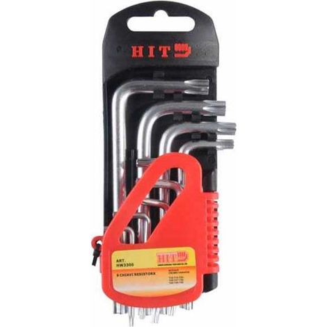 Hit serie chiavi torx T10/T15/T20/T25/T27/ T30/ T35/T40/T45/T50 HW33000
