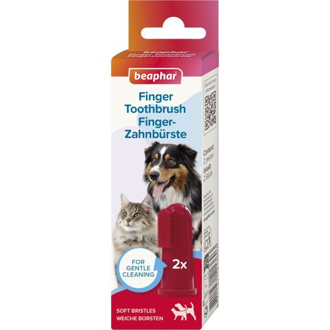 Beaphar Fingerzahnbürste für Hunde und Katzen - 2 Stück